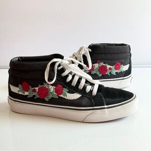 Vans SK-8 Mid Rose Thorn Shoe Sneakers Size Men 7 Women 8.5